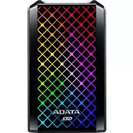 Внешний SSD USB 3.2 Gen 2 Type-C ADATA ASE900G-512GU32G2-CBK SE900G 512GB 2000/2000MB/s RGB подсветка черный