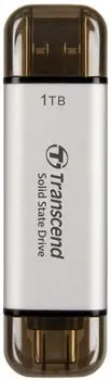 Внешний SSD USB 3.2 Gen 2 Type-C Transcend TS1TESD310S ESD310S 1ТB Type C/А 1050/950MB/s серебристый