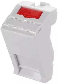 Вставка Eurolan 16B-45-05WT 4522,5 мм для 1 модуля Keystone, наклонный, белый