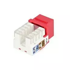 Вставка Hyperline KJ2-8P8C-C6-90-RD-50 Keystone Jack RJ-45(8P8C), категория 6, Dual IDC, красная (50 шт.)