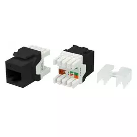 Вставка Hyperline KJ8-8P8C-C6A-180-BK Keystone Jack RJ-45(8P8C), категория 6a (10G), тип 180 градусов, черная