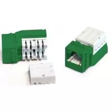 Вставка Hyperline KJNE-8P8C-C5e-90-GN Keystone Jack RJ-45(8P8C), категория 5e, 110 IDC, заделка с по