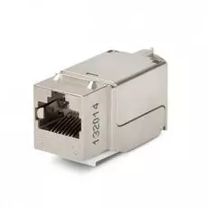 Вставка Hyperline KJNE-8P8C-C5e-90-SH-F-WH Keystone Jack RJ-45(8P8C), категория 5e, экранированная, 110 IDC, заделка с помощью NE-TOOL, белая