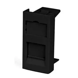 Вставка Hyperline SIP2-1K-M45-22.5-BK 45x22,5 (Mosaic) для 1 модуля формата Keystone Jack, со шторкой, черная