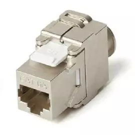 Вставка Keystone RJ45 UTP Hyperline KJNE-8P8C-C6A-90-SH-F-WH категория 6A, экранированная, 110 IDC, заделка с помощью NE-TOOL, белая