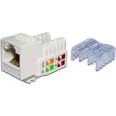 Вставка TWT TWT-OK45UTP/5E-WH Keystone RJ-45, категория 5e, не экранированная,белая, 90 градусов