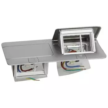 Выдвижной розеточный блок Legrand 054012 - DLP - неукомплектованный, IP 40, 6 модулей, алюминий