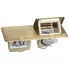 Выдвижной розеточный блок Legrand 054017 - DLP - неукомплектованный, IP 40, 6 модулей, латунь