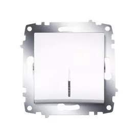 Выключатель ABB 619-010200-201 Cosmo одноклавишный, с подсветкой, 10А, 250В, IP20 (белый)