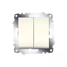 Выключатель ABB 619-010300-202 Cosmo двухклавишный, 10А, 250В, IP20 (кремовый)