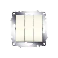Выключатель ABB 619-010300-254 Cosmo трехклавишный, 10А, 250В, IP20 (кремовый)