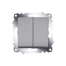 Выключатель ABB 619-011000-202 Cosmo двухклавишный, 10А, 250В, IP20 (алюминий)