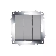 Выключатель ABB 619-011000-254 Cosmo трехклавишный, 10А, 250В, IP20 (алюминий)