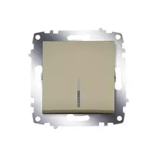 Выключатель ABB 619-011400-201 Cosmo одноклавишный, с подсветкой, 10А, 250В, IP20 (титаниум)