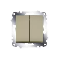 Выключатель ABB 619-011400-202 Cosmo двухклавишный, 10А, 250В, IP20 (титаниум)