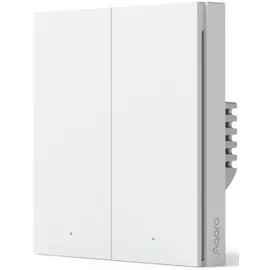 Выключатель Aqara H1 EU 02 WS-EUK02 умный настенный H1 2клавиши без нейтрали/протокол связи:Zigbee/110-220В/белый