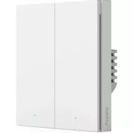 Выключатель Aqara H1 EU 04 WS-EUK04 настенный 2клавиши с нейтралью/протокол связи: Zigbee/220 В, 50 Гц/белый