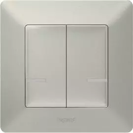 Выключатель беспроводной Legrand 752387 Valena Life with NETATMO, 2-клавишный, алюминий