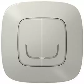 Выключатель беспроводной Legrand 752787 Valena Allure with NETATMO, 2-клавишный, алюминий