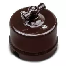 Выключатель Bironi B1-202-02 коричневый, 2-клавишный