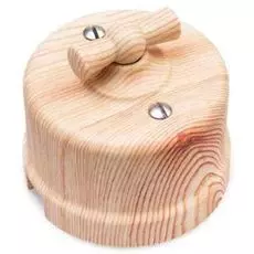 Выключатель Bironi B1-202-13 карельская сосна, 2-клавишный, пластик