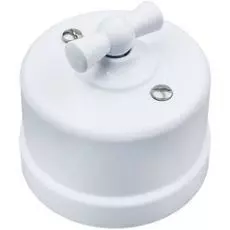 Выключатель Bironi B1-203-21 пластик, белый, перекрестный