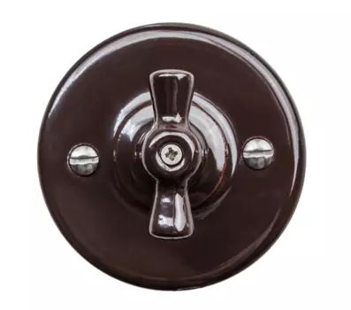 Выключатель Bironi B1-203-22 пластик, коричневый, перекрестный