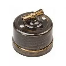Выключатель Bironi B1-203-25 пластик, бронза, перекрестный