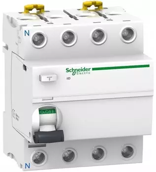 Выключатель дифференциального тока (ВДТ, УЗО) Schneider Electric A9R12440 iID 4P 40A 100mA AC
