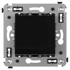 Выключатель DKC 4402103 в стену, одноклавишный, "Чёрный квадрат", "Avanti"