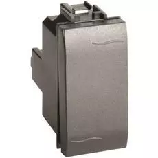 Выключатель DKC 77001NL с подсветкой, черный, 1 модуль, "Brava"