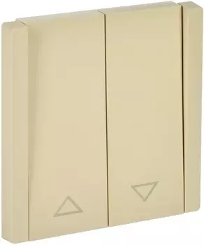 Выключатель двухклавишный для жалюзи IEK FP-V15-0-10-1-K10 FORTE&PIANO 10А FP411 ваниль