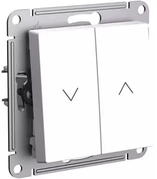 Выключатель двухклавишный для жалюзи Systeme Electric ATN000119 AtlasDesign 2х сх.4, 10А, мех., Белый