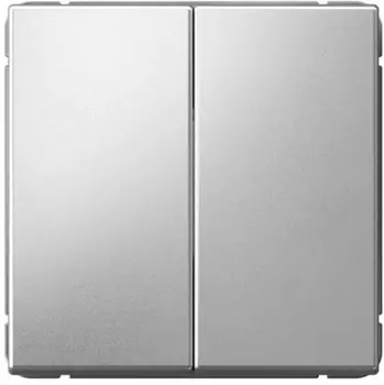 Выключатель двухклавишный кнопочный Systeme Electric GAL000317 ArtGallery сх.2, 10А, механизм, алюминий