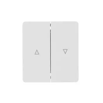 Выключатель двухклавишный KRANZ KR-78-0711-1 MIELE ROUND для жалюзи возвратный 10А с/у перламутр