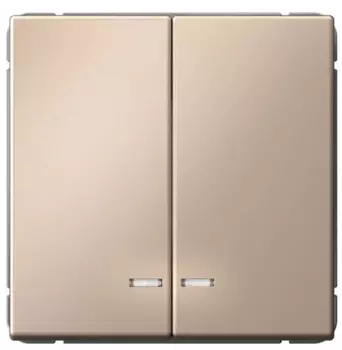 Выключатель двухклавишный Systeme Electric GAL001253 ArtGallery сх.5а, 10АХ, механизм, Песочный