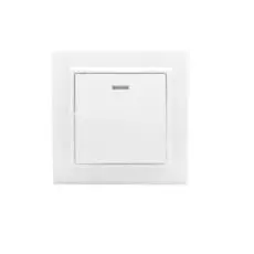 Выключатель EKF ERV10-121-10 1-кл. СП Минск 10А с индикатором белый, Basic