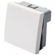 Выключатель Eurolan 16V-20-01WT одноклавишный 45x45 мм, 10 A – 250 В