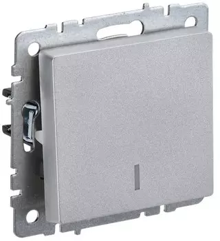 Выключатель IEK BR-V10-1-10-K47 1-кл. СП BRITE ВС10-1-1-БрА 10А с инд. алюм.
