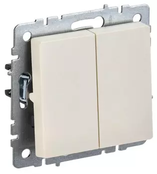 Выключатель IEK BR-V20-0-10-K10 2-кл. СП BRITE ВС10-2-0-БрКр 10А бежевый