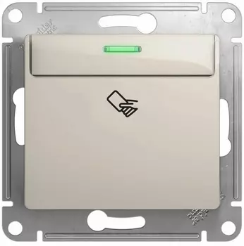 Выключатель карточный Systeme Electric GSL000969 Glossa 10AX, механизм, молочный