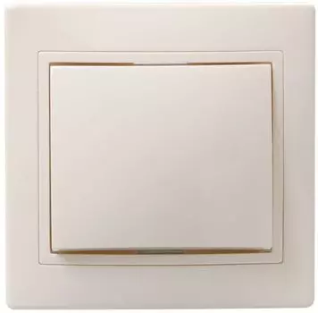 Выключатель кнопочный IEK EVK13-K33-10-DM KVARTA 10А ВСк10-1-0-ККм кремовый