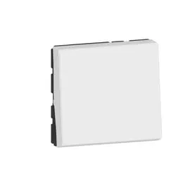 Выключатель кнопочный Legrand 278040L - Программа Mosaic - 2 модуля, 6 A, белый