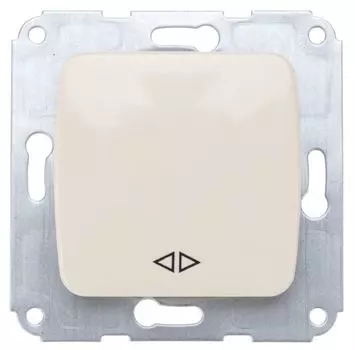 Выключатель KRANZ KR-78-0238 DEA (переключатель) 1кл перекрест. с/у 10А мех. бежевый