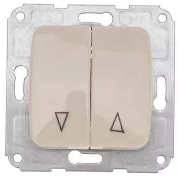 Выключатель KRANZ KR-78-0239 DEA для жалюзи 2кл с/у 10А мех. бежевый