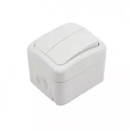Выключатель KRANZ KR-78-0602 двухклавишный Mini OG OG IP54, о/у, белый