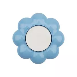 Выключатель KRANZ KR-78-0626 одноклавишный HAPPY Цветок скрытой установки, белый/голубой