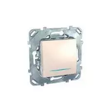 Выключатель Lanmaster LAN-EC45x45-S11-WH 2-контактный, одноклавишный 45х45, белый