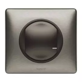 Выключатель Legrand 064891 Celiane with NETATMO, проводной с опцией светорегулирования 5-300 Вт 230В, графит, рамка вольфрам