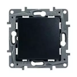 Выключатель Legrand 672601 Etika - одноклавишный, автоматические клеммы, 10 AX, 250 В~, антрацит